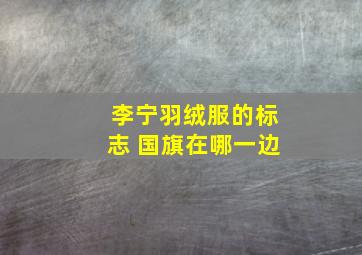 李宁羽绒服的标志 国旗在哪一边